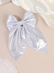 1pc Casual Bow Hair Clips For Girls Solid Color Hair Bow Clips With Large Tail Versatile Alligator Barrettes Daily Hair Accessories
