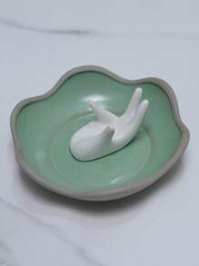 Queimador de Incenso Cerâmico Palo Santo Peruano, Suporte de Mão Cerâmico Pequeno para Decoração Residencial e Hoteleira - Multicolorido - Visão 4