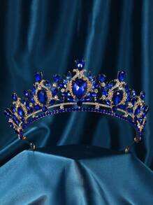 Queen Crown Rhinestone Wedding Crowns, Crystal Tiaras For Women For Birthday Prom Pageant Party,Valentine's Day Gifts, Valentine's Headband Decoration, Wedding Crown Decoration,Summer,Beach - Multicolor - View 7