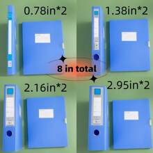 A4 Size Plastic File Storage Box, Thick PP Material, Large Capacity Document Folder, 55mm Width, Office Supply - Multicolor - View 8