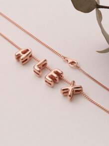 1PC Customized Bubble Letter Name Necklace, Minimalist Design Gift For Mother Or Daughter Back To School Winter Gift Ideas Boy Girl Valentine's Day, Unique Ideal Gifts For Lover One, Best Friends, For Anniversaries, Birthdays, Daily Wear, Prom, Mother's Day