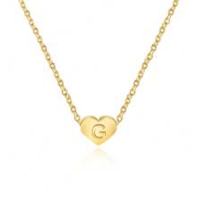 女士不锈钢金色心形和字母项链 - 項鍊 - 查看 29