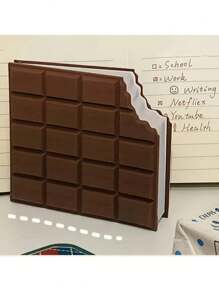 1 件巧克力棒形笔记本 - 香味，哑光饰面，网格页，创意学生迷你记事本，便携式记事本 - 彩色 - 查看 5