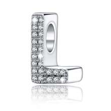 Easvnya Silver Zirconia English Alphabet A-Z Pendant, Suitable For Handmade Bracelets/Necklaces, Minimalist & Fashionable Jewelry Charm, DIY Craft, Women's Birthday Party Gift