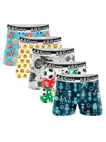 Kit Of 10 Children's Boxer Briefs For Boys In Microfiber Printed Boxer Shorts - Multicolor - Ver 3