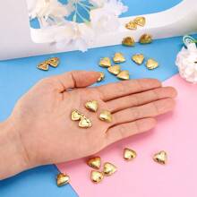 4pcs/20pcs Brass Locket Pendants Heart/Rectangle Photo Frame Charms For Anniversary Birthday Valentine's Day Necklace Gifts DIY