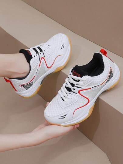 WAZIXIE زوج من أحذية البادمنتون النسائية المتخصصة والقابلة للتنفس ومانعة للانزلاق