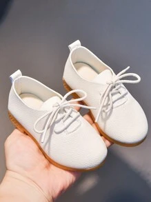 1双婴儿系带圆头休闲户外轻便运动鞋 - 白色 - 查看 3