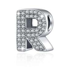 Easvnya Silver Zirconia English Alphabet A-Z Pendant, Suitable For Handmade Bracelets/Necklaces, Minimalist & Fashionable Jewelry Charm, DIY Craft, Women's Birthday Party Gift