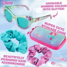 Disney Set Sunglasses UV Protection Case 2 Scrunchies Hair Clips Accessories Set Gift - Multicolor - View 3