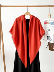 1 件优质春季新款亚麻 130 厘米方形披肩，纯色真丝围巾/披肩，适合女士 - 多色 - 查看 27