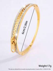 1 chiếc vòng tay bằng thép không gỉ, món quà trang sức độc đáo dành cho phụ nữ. - dây kéo - Xem 3