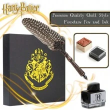 Harry Potter Calligraphy Set Quill Fountain Pen Ink Paper Envelopes Bottle Stamp Writing Feather Gift - Multicolor - View 5
