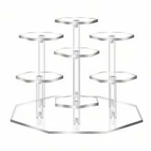1 Piece High End Acrylic Display Stand - 7 Tier Clear Acrylic Display Stand For Blind Box Toys, Cake Stand, Perfume And Jewelry Organizer, Display Stand The Perfect Gift For Your Loved Ones On Christmas And Valentine's Day!