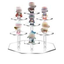 1 Piece High End Acrylic Display Stand - 7 Tier Clear Acrylic Display Stand For Blind Box Toys, Cake Stand, Perfume And Jewelry Organizer, Display Stand The Perfect Gift For Your Loved Ones On Christmas And Valentine's Day!