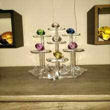 1 Piece High End Acrylic Display Stand - 7 Tier Clear Acrylic Display Stand For Blind Box Toys, Cake Stand, Perfume And Jewelry Organizer, Display Stand The Perfect Gift For Your Loved Ones On Christmas And Valentine's Day!