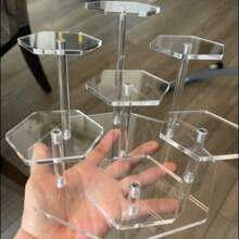 1 Piece High End Acrylic Display Stand - 7 Tier Clear Acrylic Display Stand For Blind Box Toys, Cake Stand, Perfume And Jewelry Organizer, Display Stand The Perfect Gift For Your Loved Ones On Christmas And Valentine's Day!