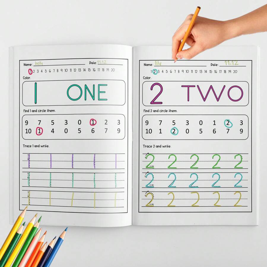 XTDMJ Quaderni magici, 4 quaderni magici, libro di esercizi riutilizzabili, 5 ricariche + 1 portapenne, per bambini, calligrafia, numeri, disegni, lettere - Giochi e Prodotti per l'Età Evolutiva