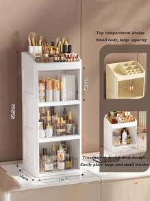 Large Capacity Transparent Cosmetic Storage Box - Multi-Layer Sliding Drawer Style, Suitable For Makeup, Skincare And Lipstick - Lightweight Plastic Vanity Organizer,For Holiday Beach, Bathroom Collection, Bedroom Collection, Large Capacity - Multicolor - View 23