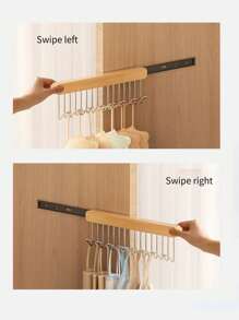 1pc Premium Wooden Wall-Mounted Hanger With Pull-Out Design For Underwear, Vests, Ties, Hats And Scarves, Space-Saving Closet Organizer Bedroom, Organizer, Home Storage, For White T-Shirt Women, Black Pants Women, Ladies Winter Clothes, Dress, Winter Clothes For Ladies, Elegant Woman Dresses, White Shirt For Ladies, Long Sleeve, White Jumpsuit For Women, Spring Dresses For Women, Spring Outfits For Women, Spring, Spring Clothes, Minimalist, Summer Tops Storage