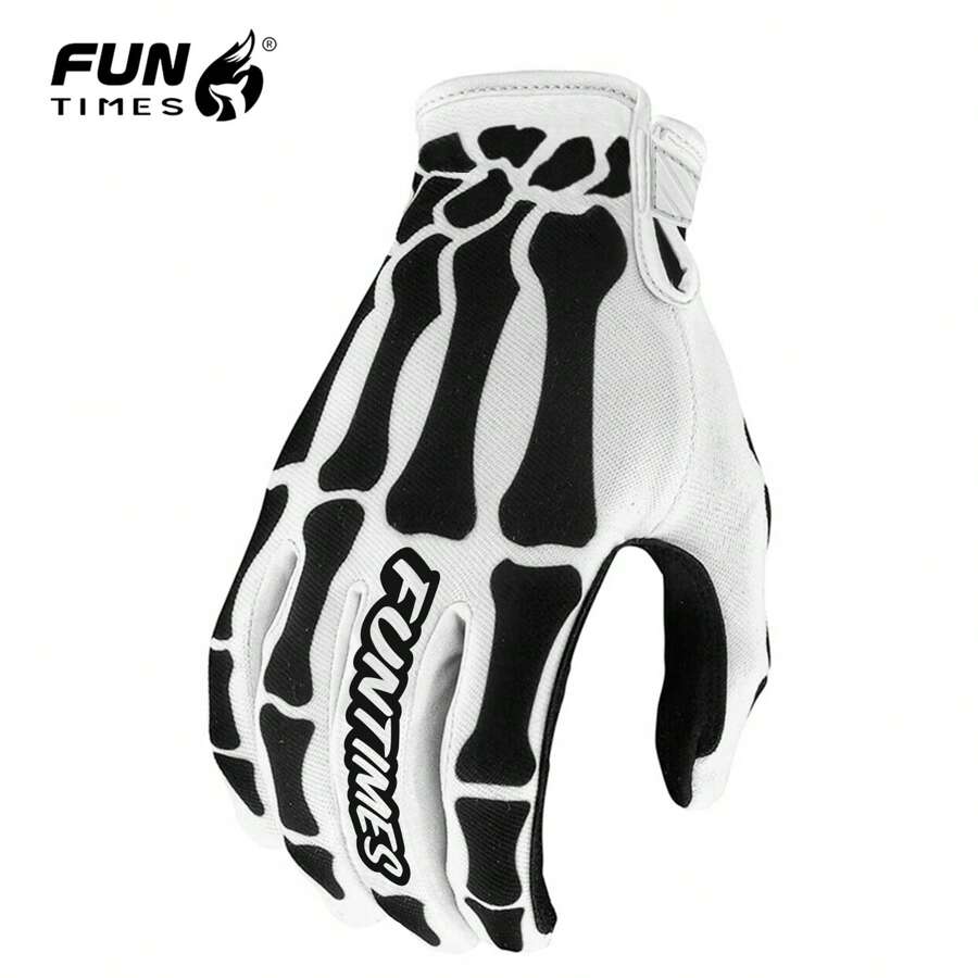 FUNTIMES 1 Pair Non-Slip & Durable Full Finger Outdoor Cycling Gloves - Multicolor - View 1