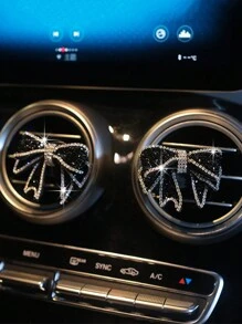 1个/2个装汽车空调出风口夹装饰，带钻石蝴蝶结 - 均碼 - 查看 10