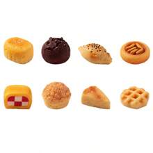 50 Peças Mini Enfeites de Comida, Réplicas Realistas de Alimentos, Enfeites Realistas Criativos de Alimentos, Modelos Realistas de Alimentos, Modelos de Pão, Bolo e Pastelaria, Decoração em Miniatura, Artesanato em Resina, Mini Itens Decorativos, Melhores Presentes de Sobremesas Realistas - Multicolorido - Visão 10