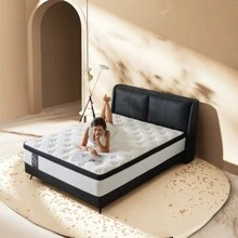 1Piece 12 Inch Hybrid Mattress With Memory Foam & Heavier Coils, Ergonomic Design For Pressure Relief, Medium Firm Feel - Full - View 5