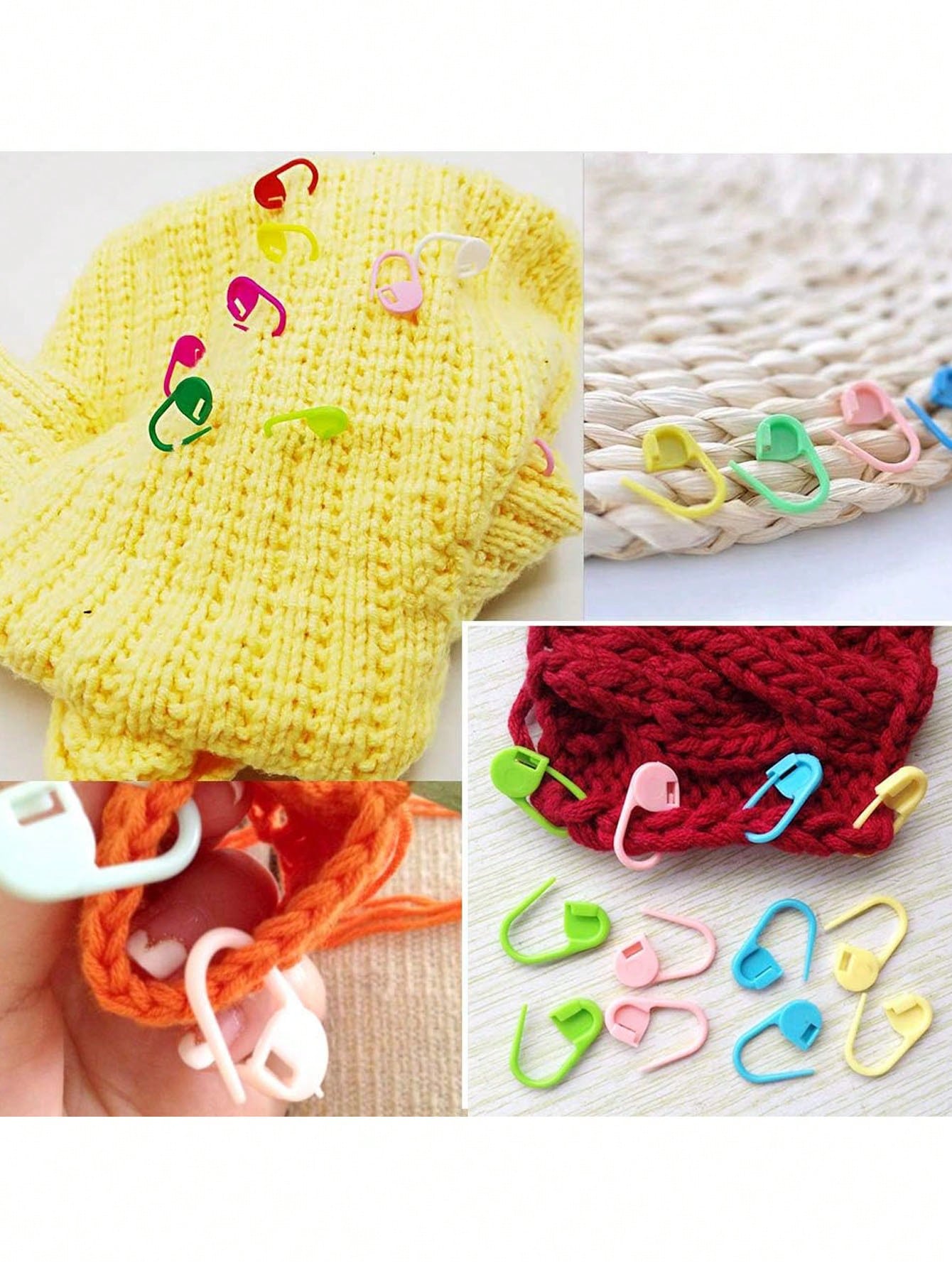 Pattern Marker Clips 100pcs Colorful Knitting Markers Crochet Clips Crochet Pins Bulk Stitch ...