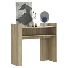 Elegant Sonoma Oak Console Table 105x90 Cm Durable Engineered Wood Home Decor Storage Solution - Brown - View 1