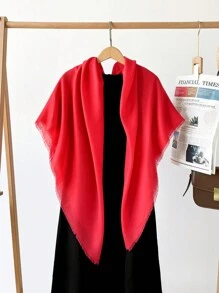 1 件优质春季新款亚麻 130 厘米方形披肩，纯色真丝围巾/披肩，适合女士 - 多色 - 查看 24