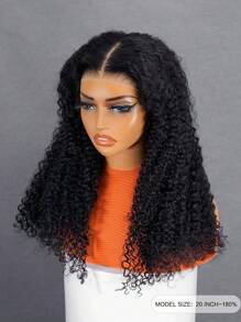 Wear & Go 6x4 Transparent Lace Glueless Kinky Curly Wigs 180% 16-28 Inch Lace Closure Wigs Natural Black Pre-Plucked Pre-Cut High Density For Women