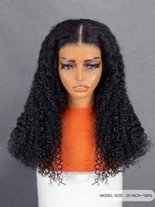 Wear & Go 6x4 Transparent Lace Glueless Kinky Curly Wigs 180% 16-28 Inch Lace Closure Wigs Natural Black Pre-Plucked Pre-Cut High Density For Women