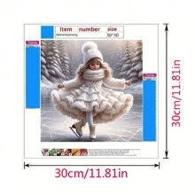 1 Set 5D DIY Diamond Painting Art Kit - Butterfly & Snowy Landscape - Full Drill Round Acrylic Mosaic Puzzle - Home Wall Decor, Office, Living Room Artwork - Animal Theme Canvas, Frameless