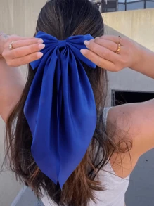 1/15/25 Pieces Random Color Ladies Big Bow Hair Ornament, Long Tail Silk Satin, Best Gift For Valentine's Day Party Girls, Beautiful Bow Metal Hairpins For Everyday, Party, Travel, Prompt Logistics, Top Quality Valentines,Hair Accessories,Hair Clips,Hair Slide,Hair Barrettes Claw Clips, School Stuff - Multicolor - View 5