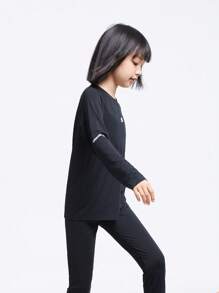 Annil 男童女童儿童圆领保暖秋季长款内衣套装，速干。