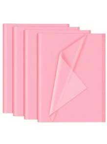 50 hojas de papel de seda negro de 20"X14" a granel para bolsas de regalo, papel de envolver para manualidades DIY, decoración de cumpleaños, Halloween, festivales, vacaciones, Día de San Valentín, boda, horneado de pasteles, materiales florales - Rosa - Ver 8