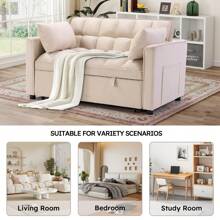 3-In-1 Multifunctional Modern Sofa Bed Comfortable Double Sofa With Pillows