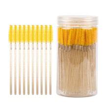 100pcs/Set Disposable Eyelash Brushes With Bucket Roller, Micro Eyelash Mascara Wands, Wholesale For Eyelash Extension Makeup - Multicolor - View 17