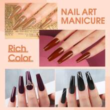 coscelia 25PCS Gel Nail Polish Set With Base Glitter Matte Glossy Top Coat Autumn Winter Colors 7ML Nail Gel Polish Kit Neede UV Lamp Long Lasting Glitter White Red Brown Black Nails For Women DIY Nail Salon Gift