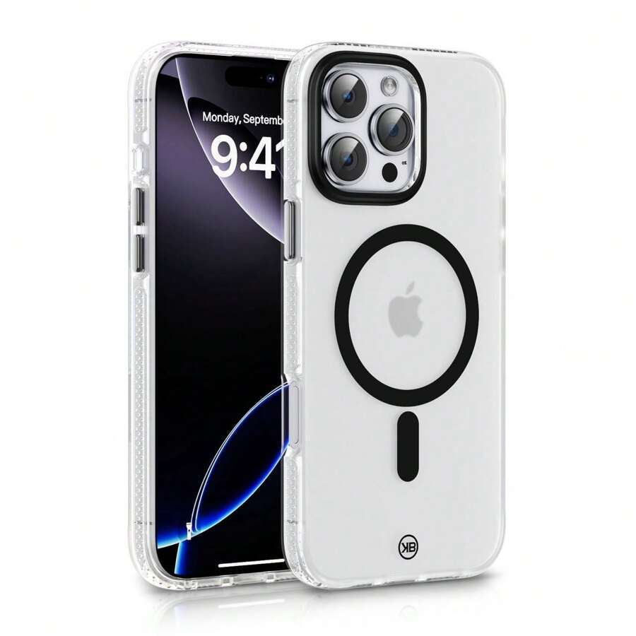 Funda Kbod Rainbow Case Transparente Con Sistema Magnético Para Telefono Celular - Negro - Ver 1