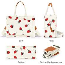 Hatisan Canvas Tote Bag For Women With Pockets Crossbody Bag Tote Shoulder Handbags Casual Work Bags Everything Tote Bag