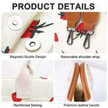 Hatisan Canvas Tote Bag For Women With Pockets Crossbody Bag Tote Shoulder Handbags Casual Work Bags Everything Tote Bag