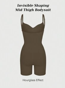 2PCS Women's Solid Backless Seamless Shapewear Romper, Full Body Shaper Sculpting Shaping Tank Top Tummy Control Hip Lifting Shaper For Yoga, Daily Wear, Ladies Shapewear For All Seasons - Black/Coffee - View 3