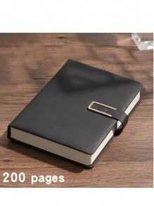 复古 A5 皮革笔记本，配有个性化软封面和书签 - 非常适合商务会议和大学生活，柔软仿麂皮材质，学校用品，返校 - A5 - 查看 16