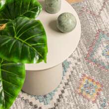 Vintage Style Indoor Outdoor Area Rug 850 Cm Cozy Floor Mat Bohemian Home Decor - Multicolor - View 7