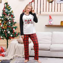 DALHIA Women's Comfy Luxurious Two Piece Pajama Set Christmas Pajama Set