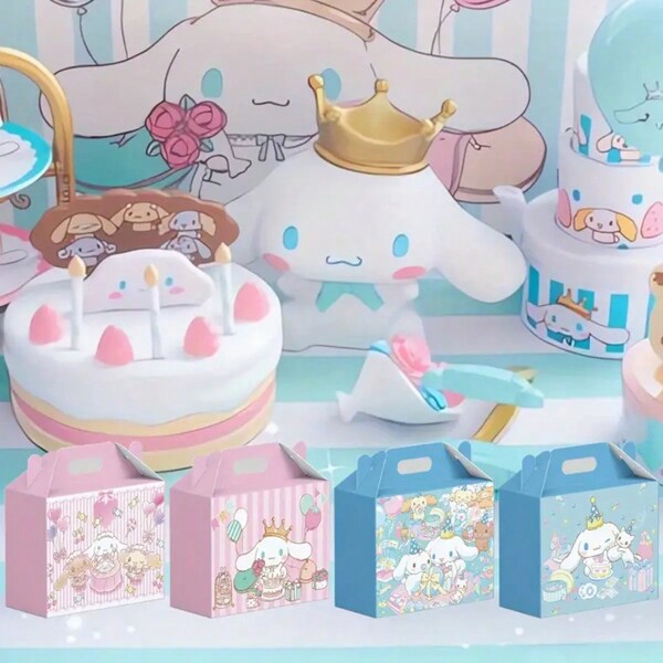 Sanrio 12pcs[6pcs Pink + 6pcs Blue]Cinnamoroll Theme Party Gift Box - Perfect For Birthday And Holiday Gifts, Gift Packaging, Holiday Party Favors, Reward Gift Box