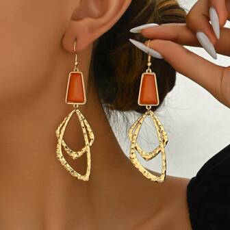 1 par fashionabla och eleganta flerlagers tofs präglade örhängen i Boho-stil