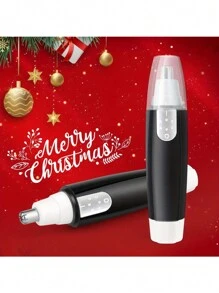 Water Resistant Nose Hair Trimmer For Men And Women - Painless Ear And Facial Hair Removal With Dual Edge Blades And Mute Motor